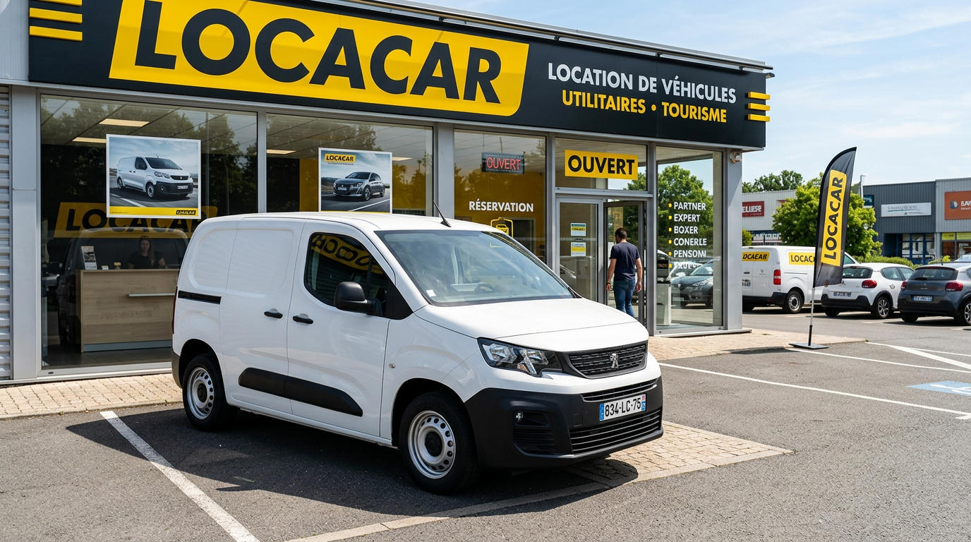 Utilitaire devant agence Locacar &mdash; Paris (Utilitaire)